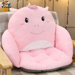 Pouf Licorne Rose Et Blanc